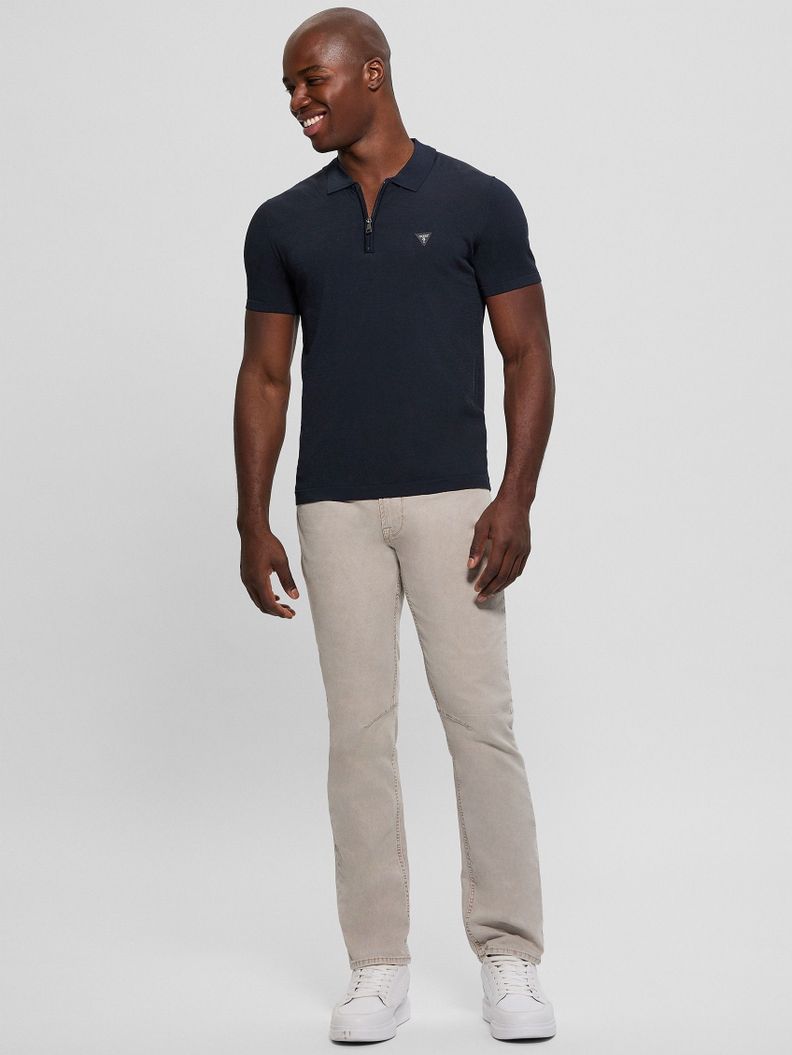 Polera Guess Hombre Dane Tech Ss Polo Swtr Azul-5