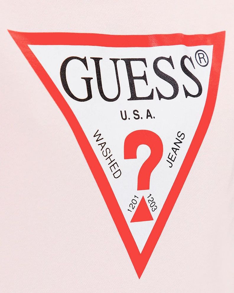 Poleron Guess Mujer Cn Original Fleece Rosado-3