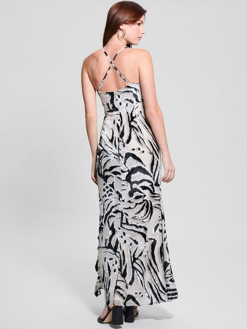 Vestido Guess Mujer Lydie Spaghetti Long Dress Surtido-5