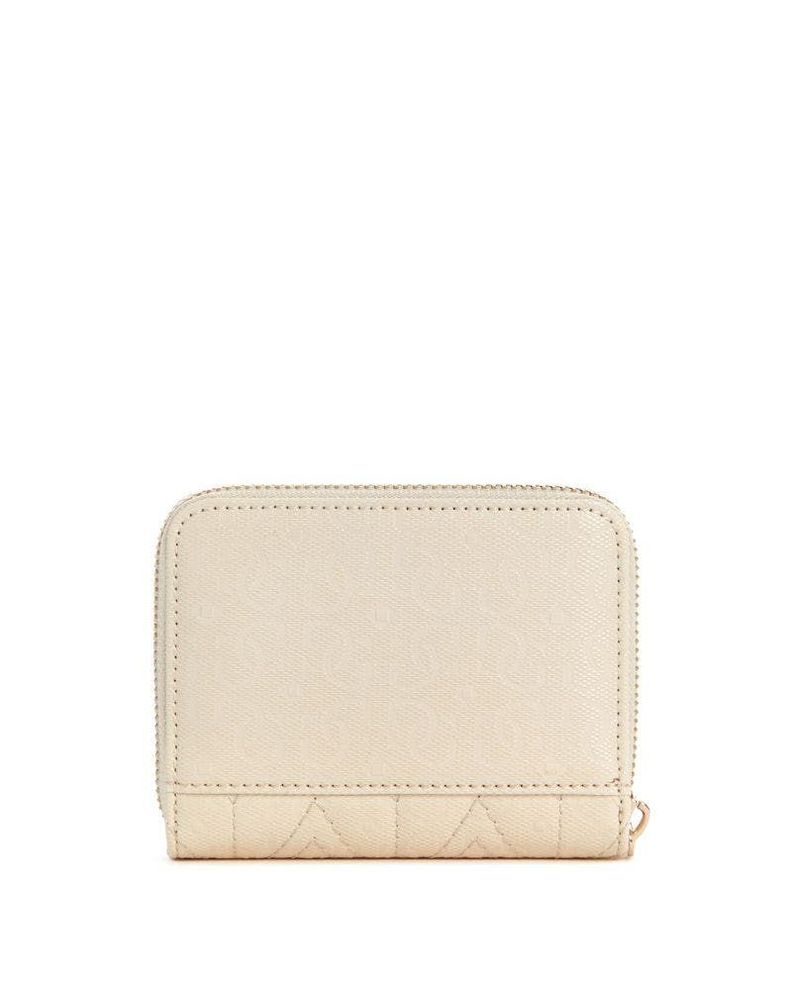 Billetera Guess Mujer Adelard Slg Small Zip Around Café-1