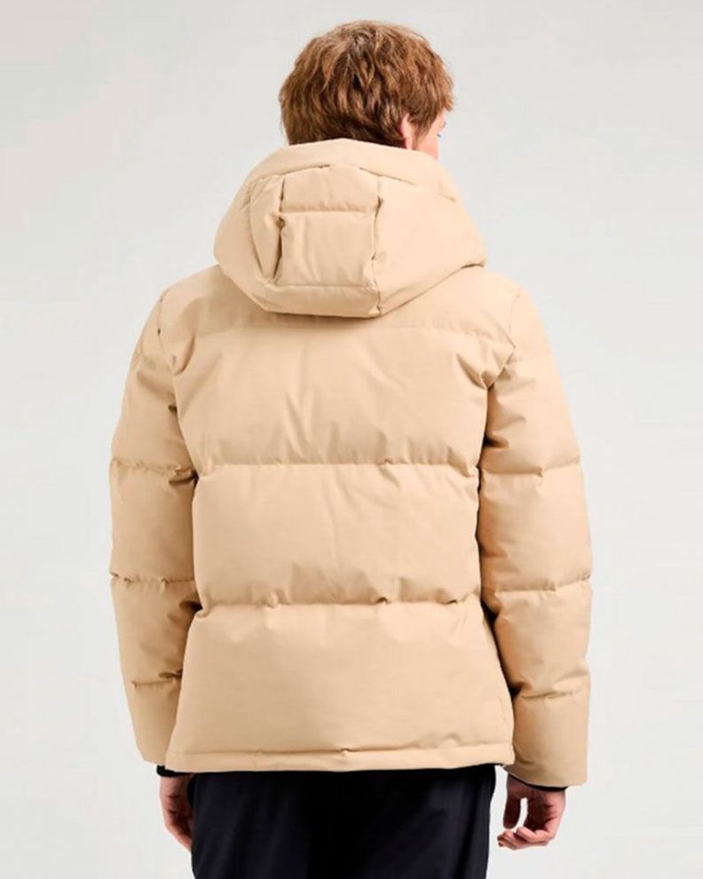 Chaqueta Guess Hombre High Collar Puffa Jacket Beige-1