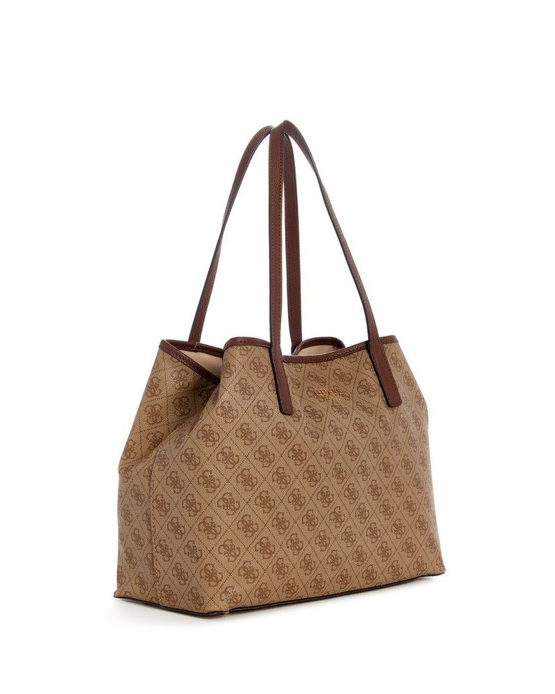 Cartera Guess Mujer Vikky Ii 2 In 1 Tote Café Oscuro-1