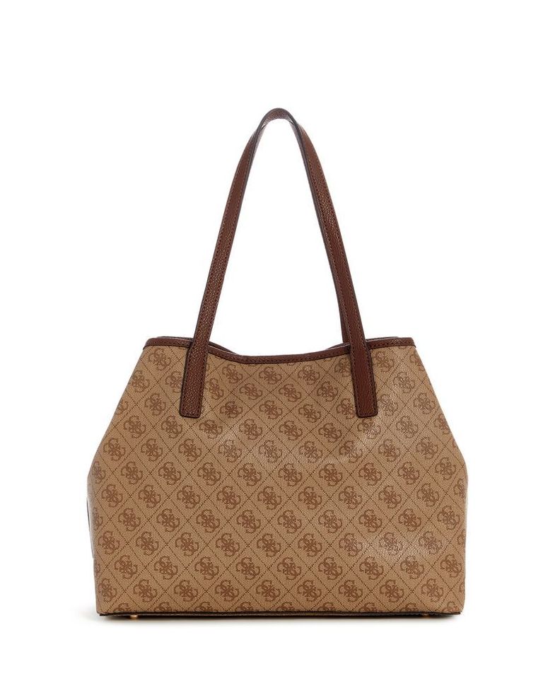 Cartera Guess Mujer Vikky Ii 2 In 1 Tote Café Oscuro-2