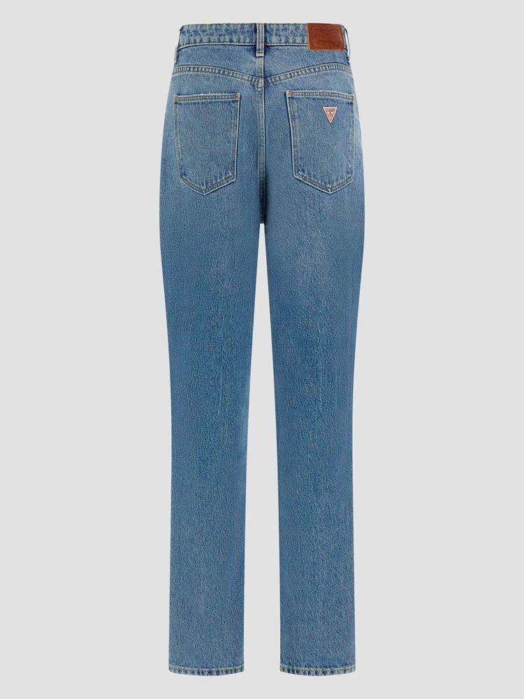 Jeans Guess Mujer Mom Jean Azul.-1