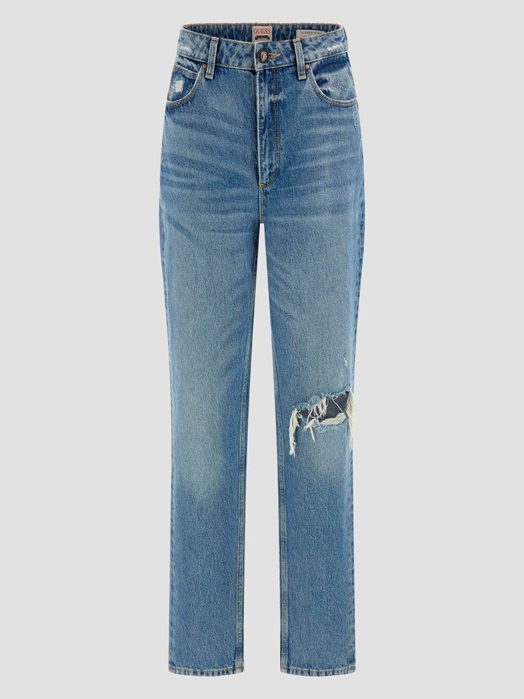Jeans Guess Mujer Mom Jean Azul.-2