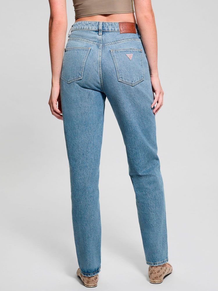 Jeans Guess Mujer Mom Jean Azul.-8