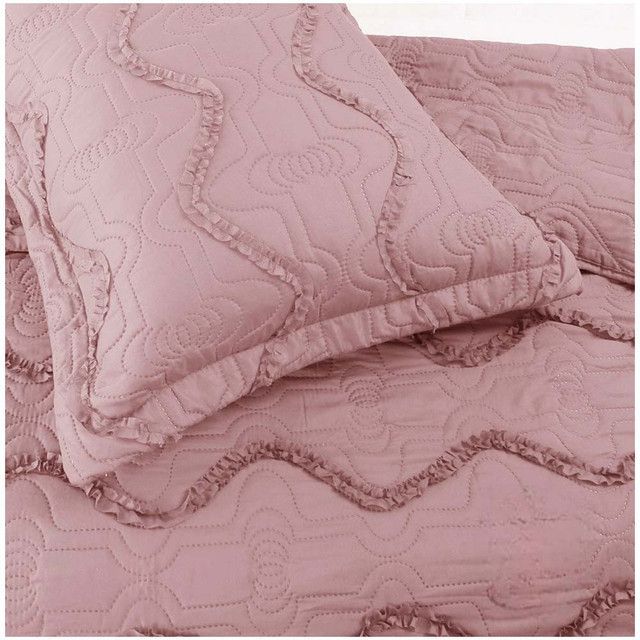 CUBRECAMA PREMIUN QUILT VERANO 2 PLAZAS Rosado-1