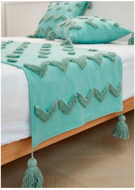 Set Piecera Boho 70 X 210 + 2 fundas de cojin mod11-1