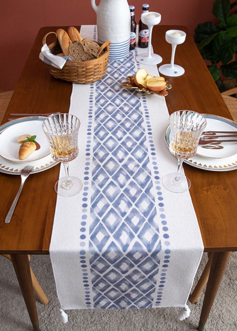 Camino de mesa 35x180cm + Individuales Set de 7 piezas mod02-0