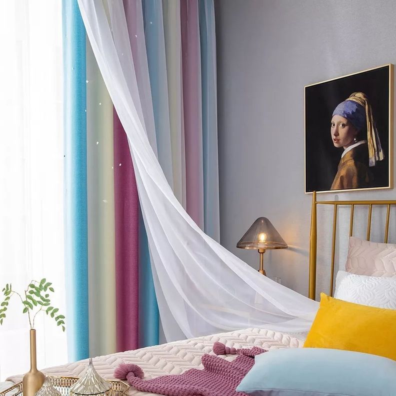 Cortinas Blackout con Destellos de Luz Estrella MultiLila-1