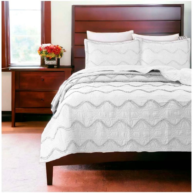 CUBRECAMA PREMIUN QUILT VERANO KING Blanco-0
