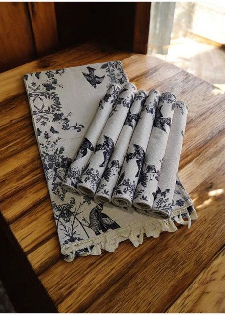 Camino de mesa 35x180cm + Individuales Set de 7 piezas mod01-0