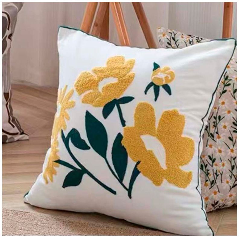 Funda De Cojín Bordado Floral mod13-1