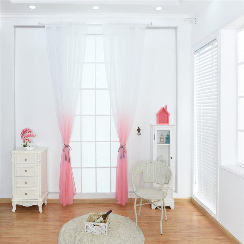 Pack de Visillo degrade 140x220 cm Rosado-1