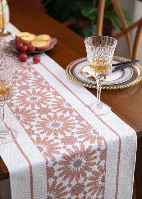 Camino de mesa 35x180cm + Individuales Set de 7 piezas mod04-2
