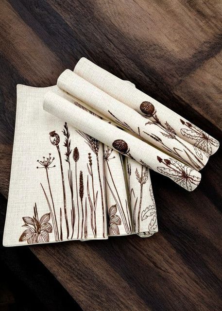 SET 6 Individuales de Lino 35x45 Tela Repelente al agua y Antimanchas mod08-2