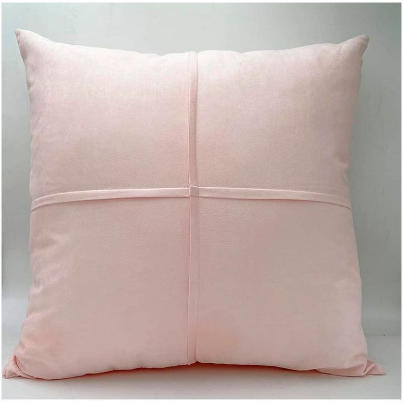 Fundas De Cojín Rosa de Semicuero 50x50 pack de 02 unidades-0