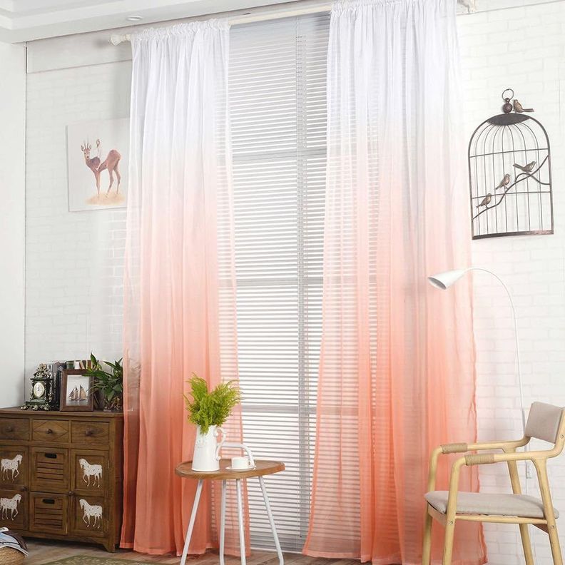 Pack de Visillo degrade 140x220 cm Salmon-0