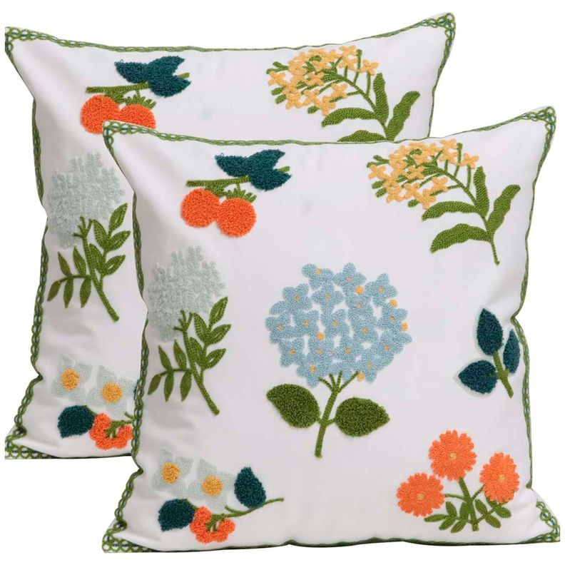 Funda De Cojín Bordado Floral mod9-0