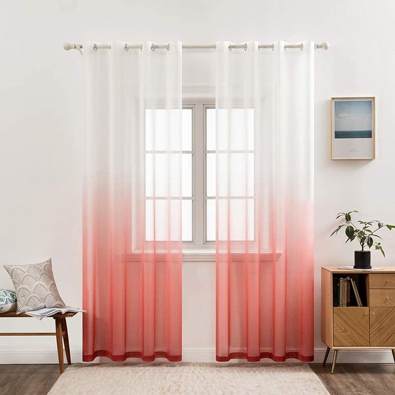 Pack de Visillo degrade 140x220 cm Burdeo-0