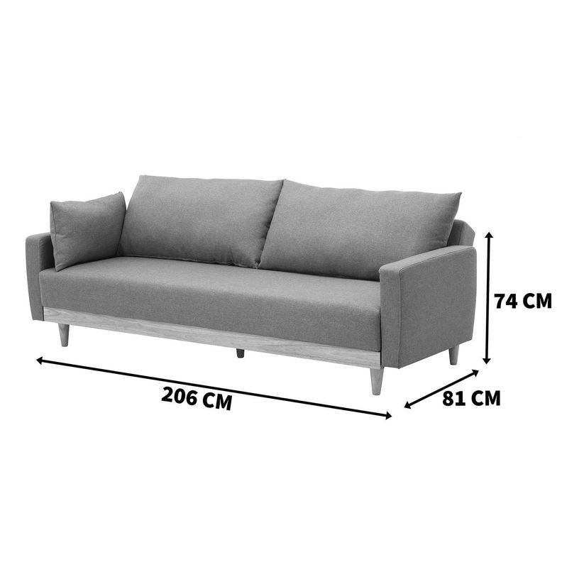 Sofá Cama Florida Marfil 3 Cuerpos-6