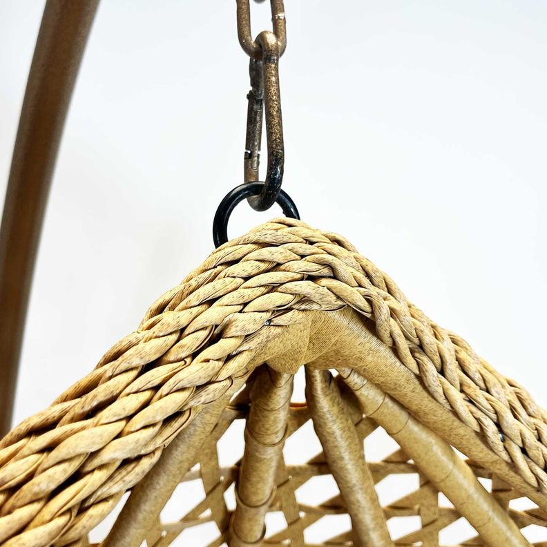 Silla Colgante Hawái M Caramelo Cojín Café-1