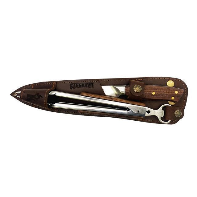 CUCHILLO CATEMU + TENAZA CON FUNDA DE CUERO CAFÉ-0