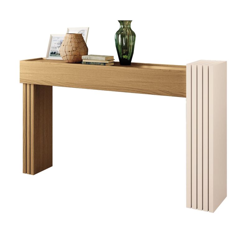 Arrimo Trento Freijo-Off White 129x80x30 cm Caramelo
