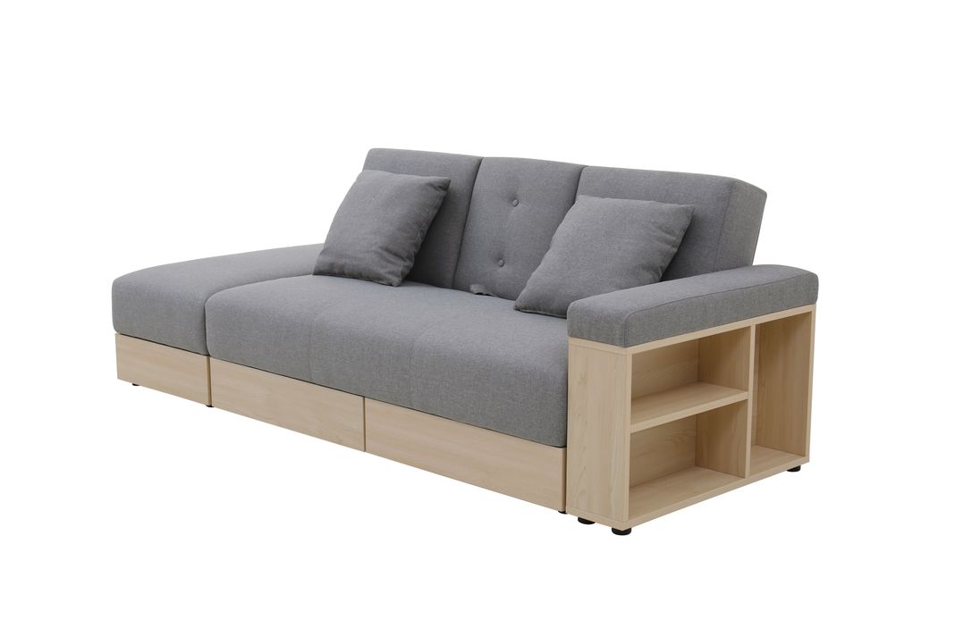 Sofá Cama Modular Alaska Gris 3 cuerpos-0