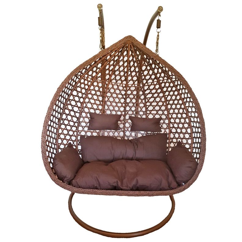 Silla Colgante Hawái XXL Chocolate Cojín Café-0