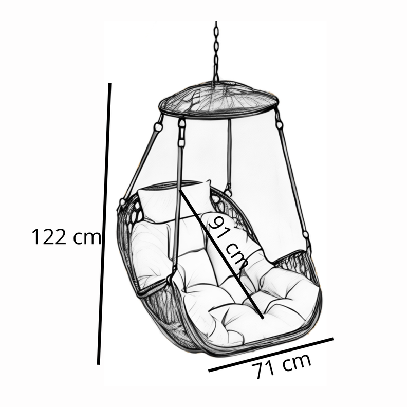 Silla Colgante Nipona Caramelo (Sin Estructura)-2