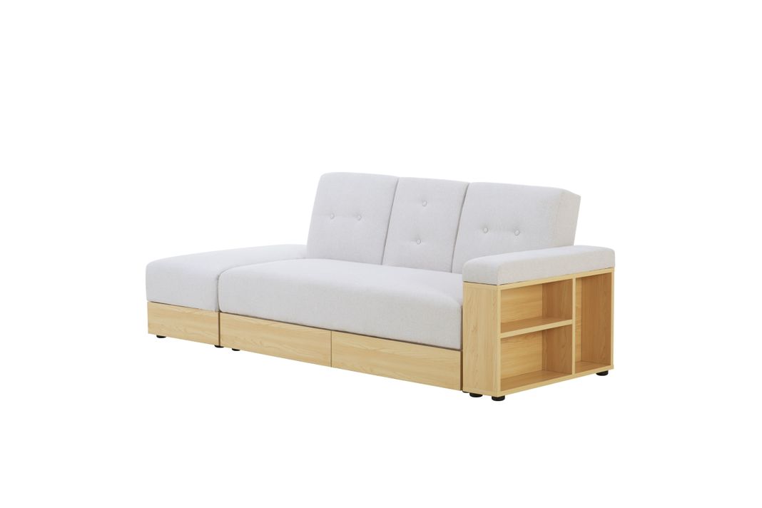 Sofá Cama Modular Alaska Beige 3 cuerpos-0