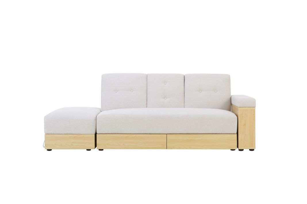 Sofá Cama Modular Alaska Beige 3 cuerpos-2