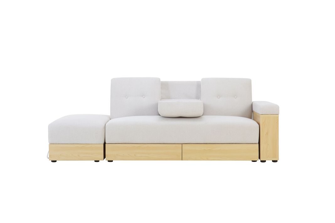 Sofá Cama Modular Alaska Beige 3 cuerpos-3