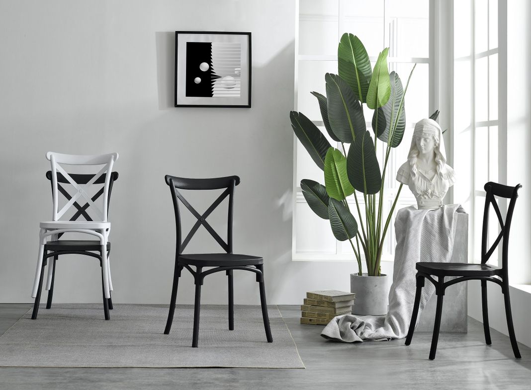 SILLA DISEÑO COMEDOR RETRO NEGRA-3
