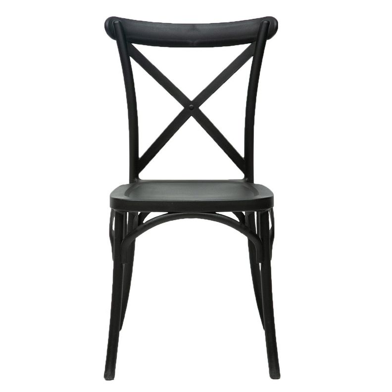 SILLA DISEÑO COMEDOR RETRO NEGRA-1