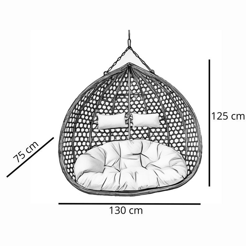Silla Colgante Hawái XL Caramelo (Sin Estructura)-1