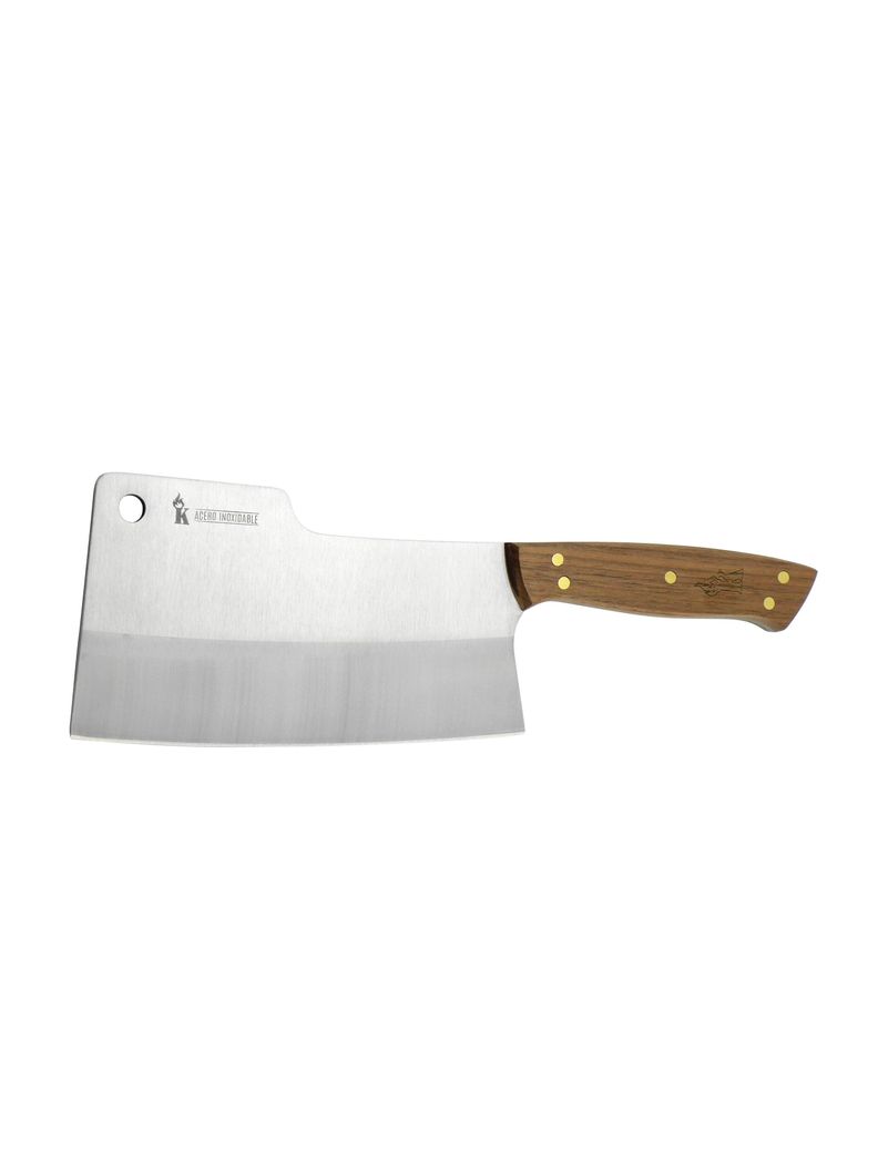 MACHETE 8" PARRILLERO RIÑIHUE CON FUNDA DE CUERO CAFÉ-1