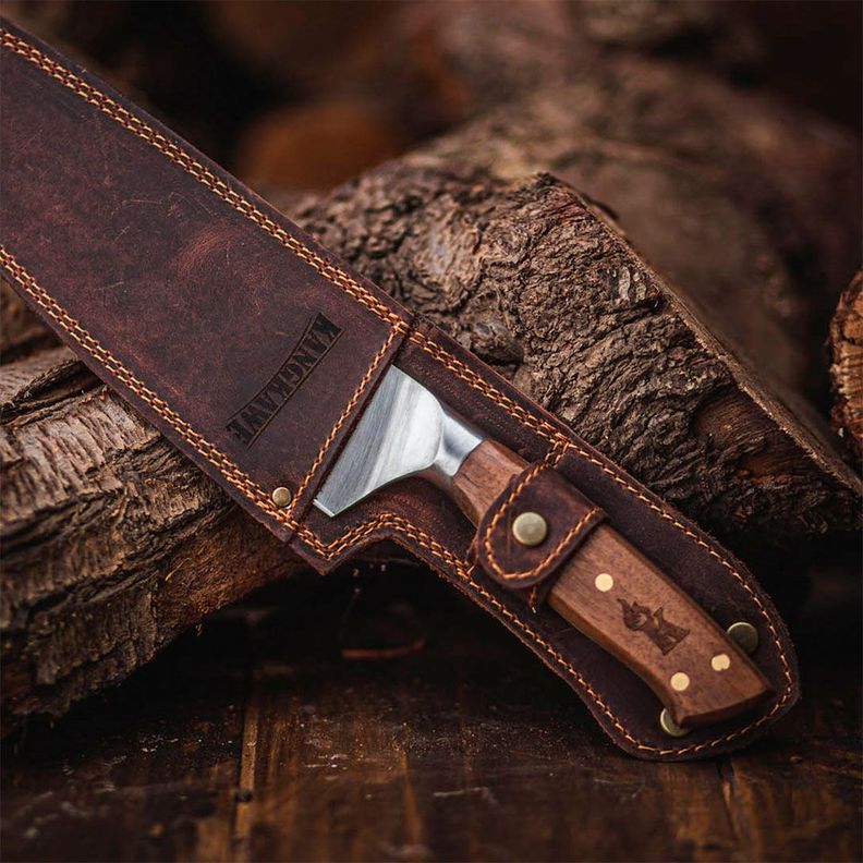 CUCHILLO 8" PARRILLERO CATEMU CON FUNDA DE CUERO CAFÉ-2
