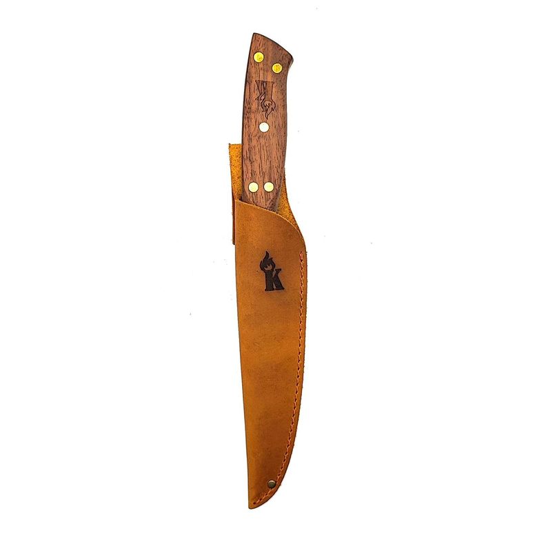 Cuchillo 5" Pellaifa Con Funda De Cuero Café-0