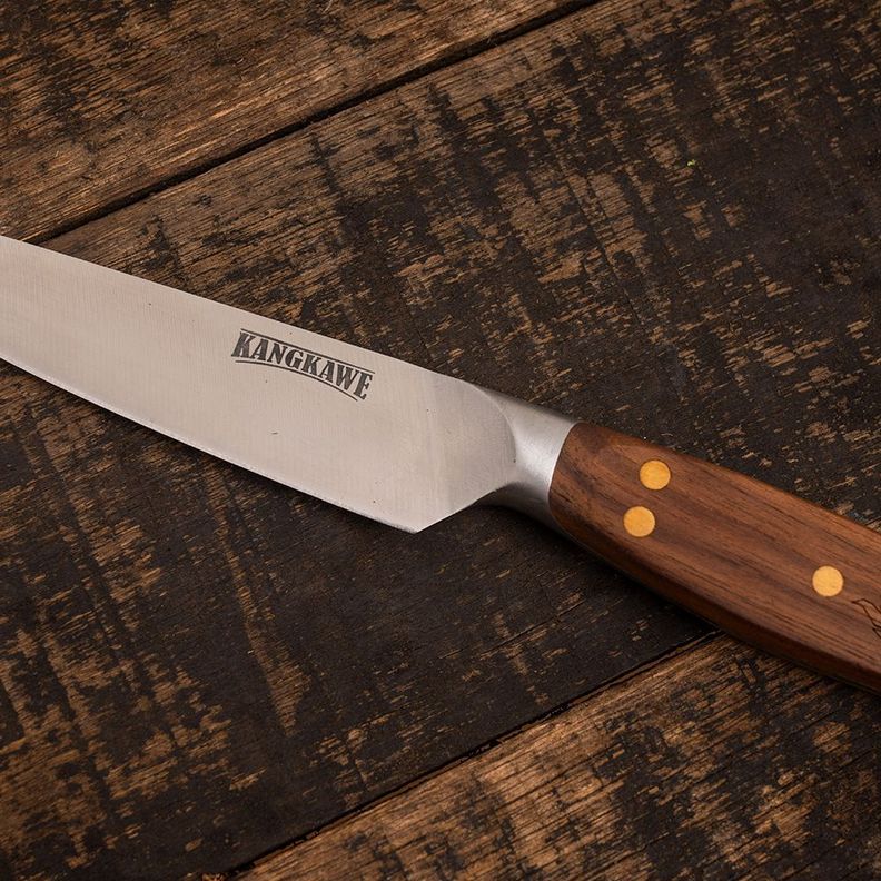 Cuchillo 5" Pellaifa Con Funda De Cuero Café-3