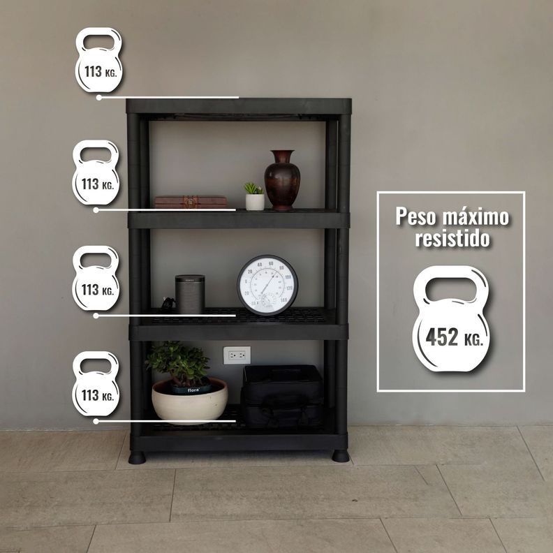 Estante plastico X-TREME 4 repisas 84x40x140cm-3