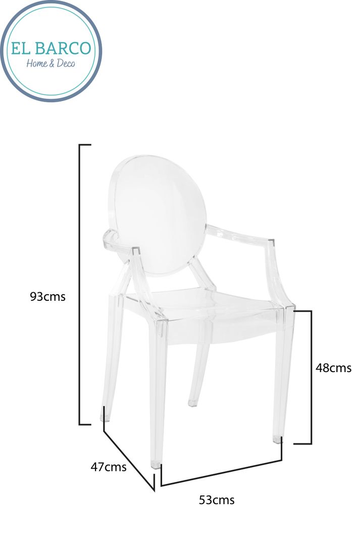 Silla Louis Ghost Con Brazos-3