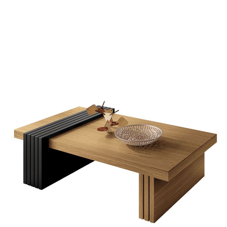 Mesa de centro Praga Freijo-Pretto 107x60x33 cm Caramelo
