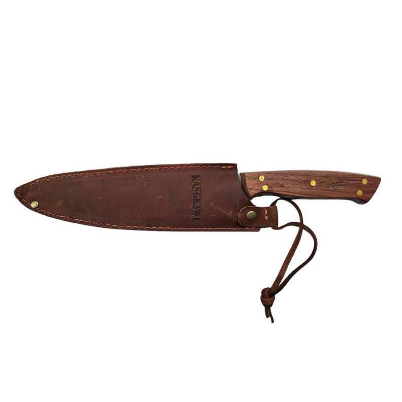 CUCHILLO 8" PARRILLERO CON FUNDA DE CUERO CAFÉ-0