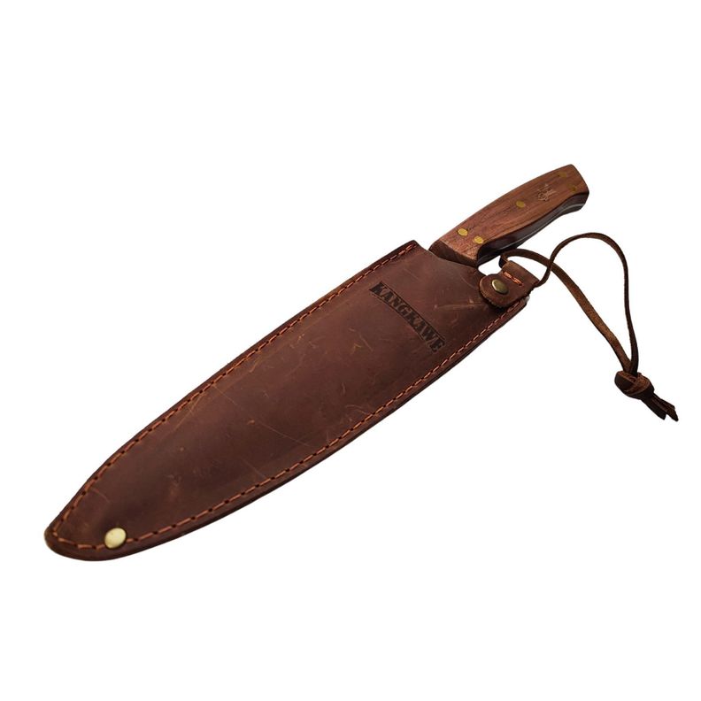 CUCHILLO 8" PARRILLERO CON FUNDA DE CUERO CAFÉ-1