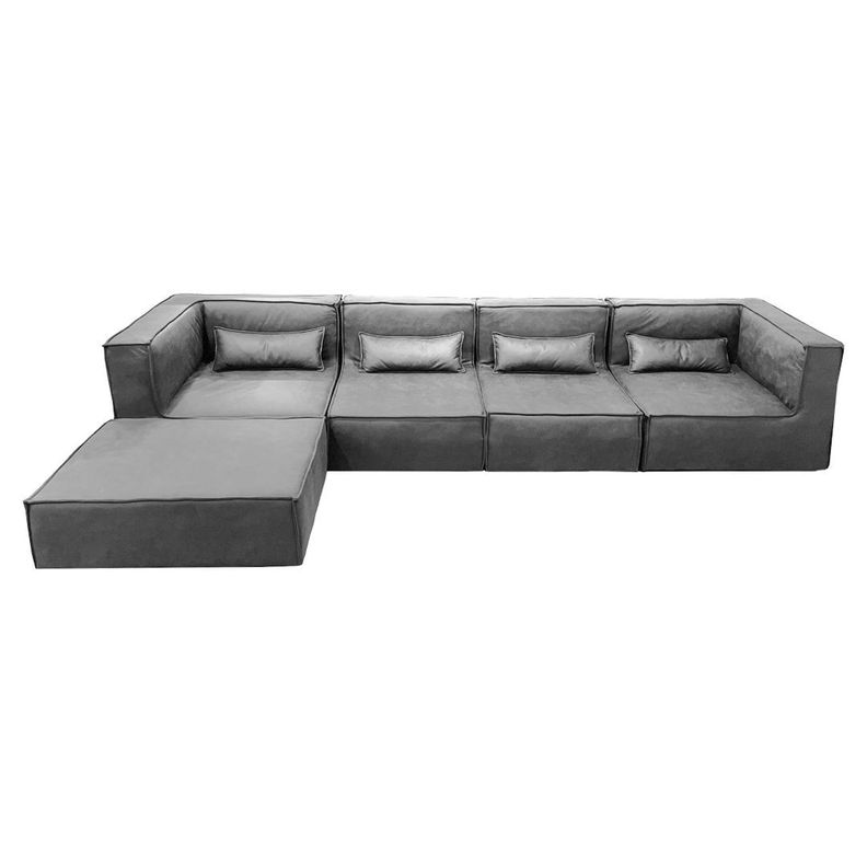 Sofá Modular Sídney Gris 5 Cuerpos-0