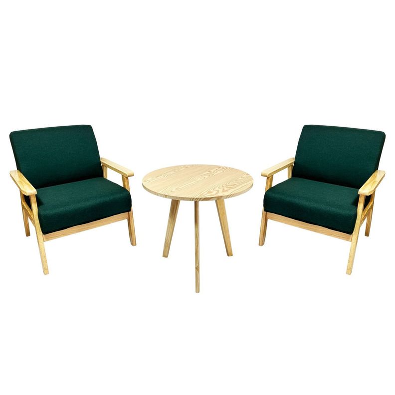 Set Poltronas + Mesa Nature Verde Esmeralda-0