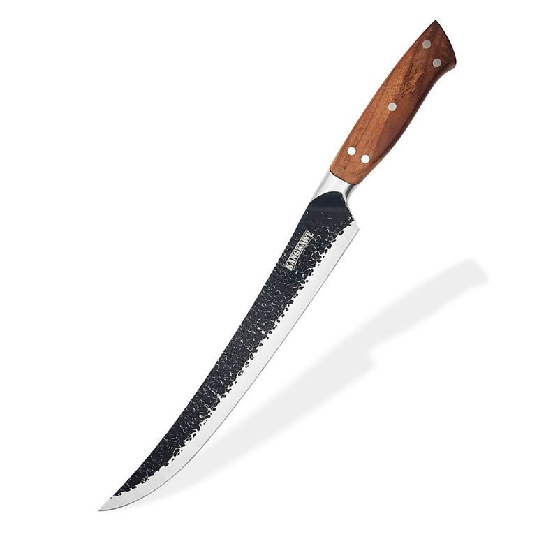 Cuchillo 10" Carnicero Curvo Martillado-0