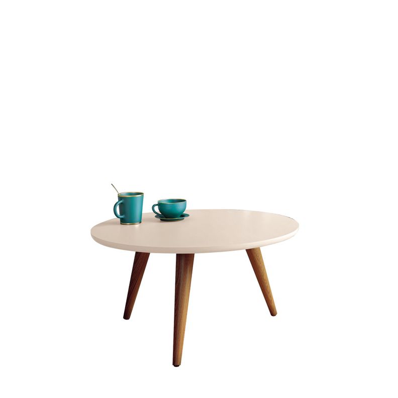 Mesa de centro Alba Off White 60x60x32 Caramelo